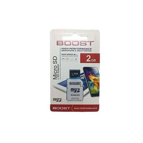 Boost High Performance 2GB Micro SD Plus SD Adapter